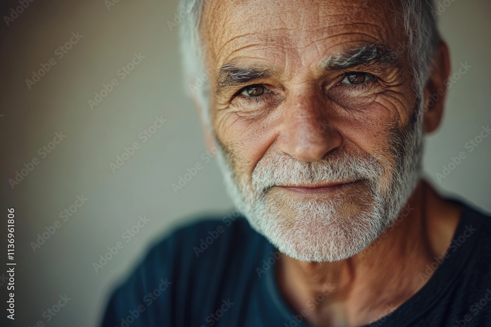 Close-up portrait of a senior man with a gray beard, showing his age and wisdom. Close-up portrait of a senior man with a gray beard, showing his age and wisdom.