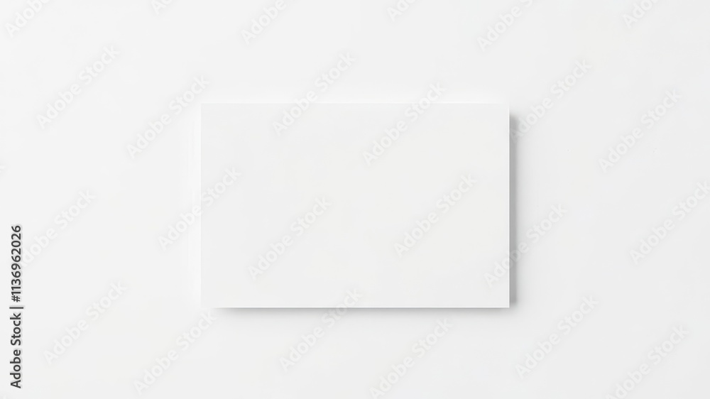 A high-quality isolated flyer mockup featuring a blank white sheet with shadow overlay on a plain background, realistic, white, sheet A high-quality isolated flyer mockup featuring a blank white sheet with shadow overlay on a plain background, realistic, white, sheet