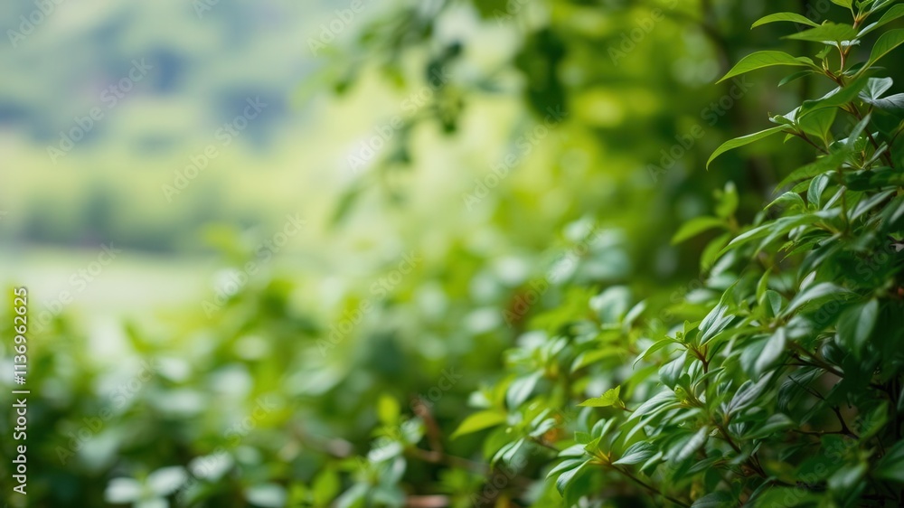 Blurred image of serene water and lush green plants in natural background, beauty, foliage Blurred image of serene water and lush green plants in natural background, beauty, foliage
