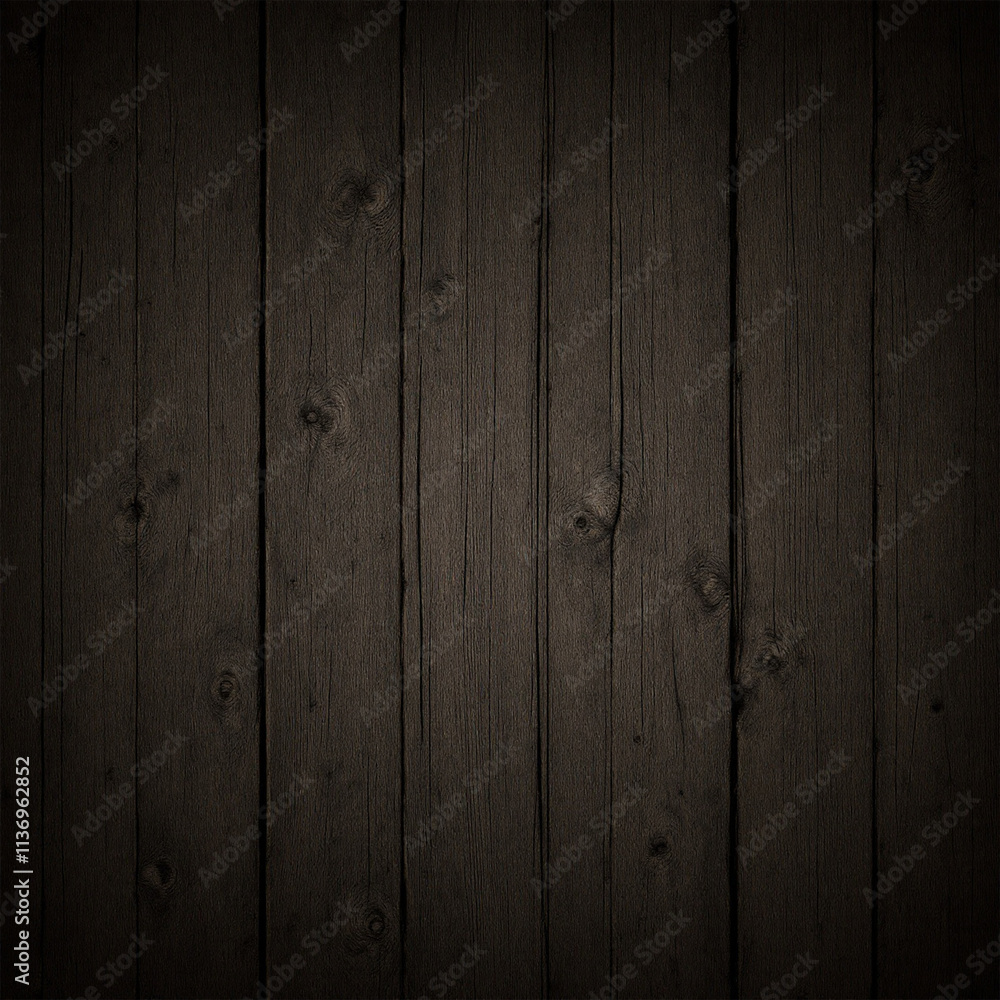 Naklejka premium Texture de bois foncé avec des planches alignées pour fond ou design graphique.