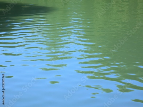 Crystal clear water with mesmerizing ripples reflecting sunlight, serene, abstract, surface