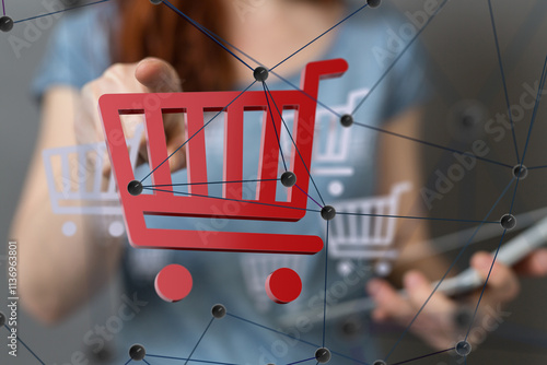 Shopping Cart Flat Design E...