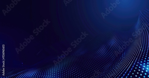 Abstract blue wave pattern with dots, representing digital technology and innovation.