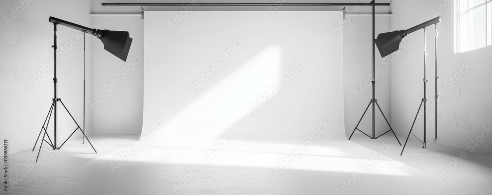 Simple white studio backdrop, soft shadow play, Simple white studio backdrop, soft shadow play,
