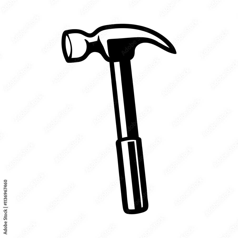 steel hammer isolated drawing line art style sketch classic vintage design illustration steel hammer isolated drawing line art style sketch classic vintage design illustration