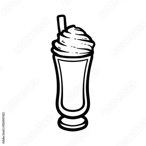 delicious smoothies isolated drawing line art style sketch classic vintage design illustration