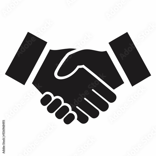 handshake silhouette  illustration