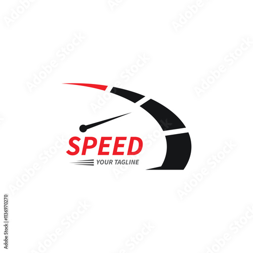 speed logo faster template vector icon illustration design