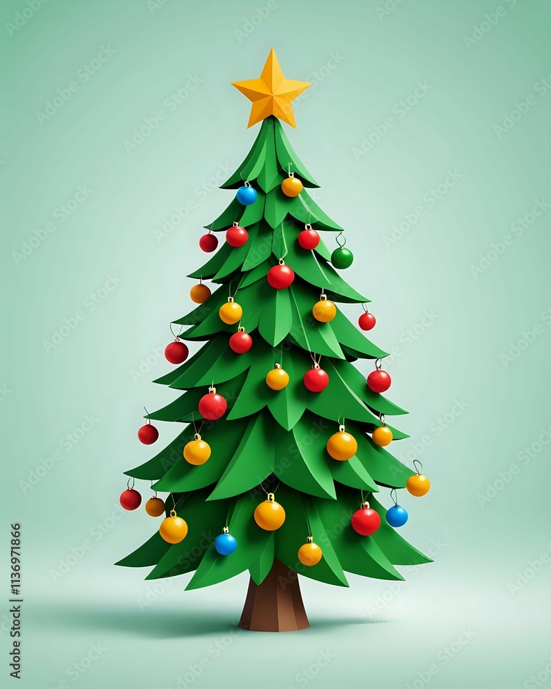 Obraz premium green christmas tree