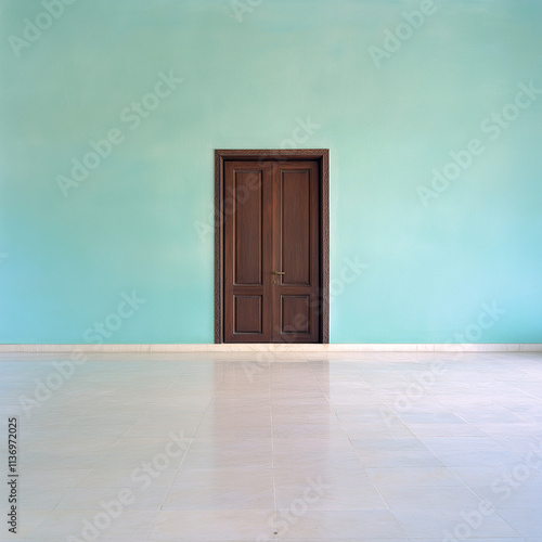 Serene Ashram Main Door Invites Peaceful Reflections