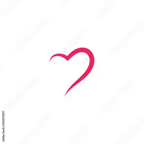 Heart Icon Vector. Perfect Love symbol. Valentine%27s Day sign