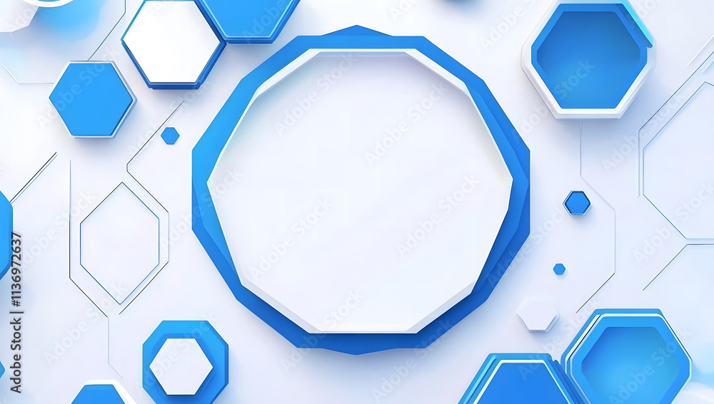 Futuristic Abstract Blue Hexagonal Technology Background Futuristic Abstract Blue Hexagonal Technology Background