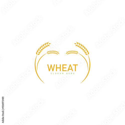 Agriculture wheat Logo Template vector icon design