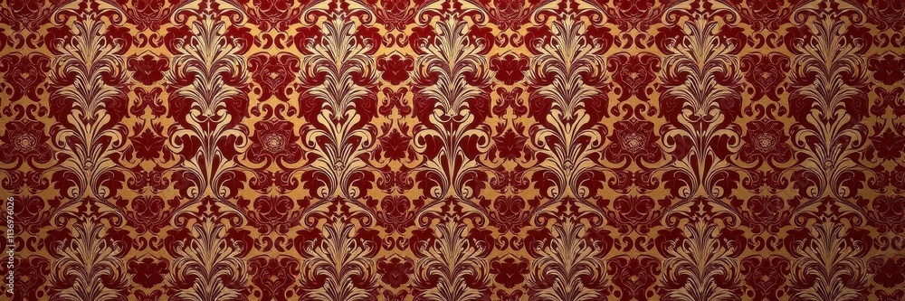 Intricate and elegant seamless damask wallpaper design for luxury decor, textile, background Intricate and elegant seamless damask wallpaper design for luxury decor, textile, background