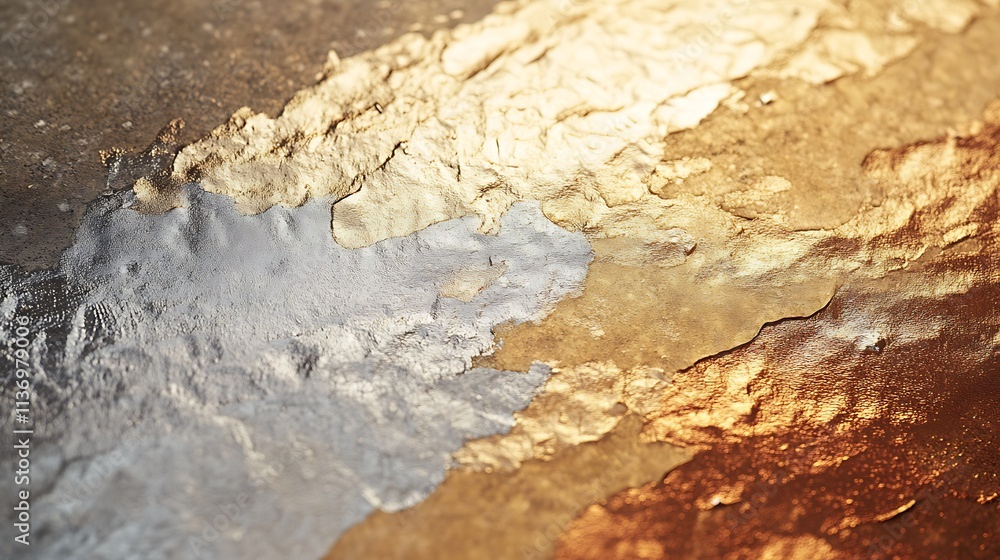 Abstract Gold Silver Metallic Paint Texture Art Abstract Gold Silver Metallic Paint Texture Art