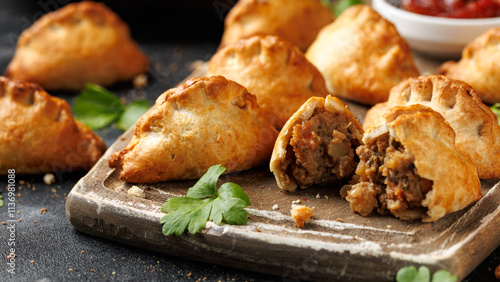 Crumbly shortcrust mini beef, potato and swede pasties