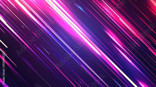 Abstract image featuring vibrant, streaking light patterns in shades of pink and purple.