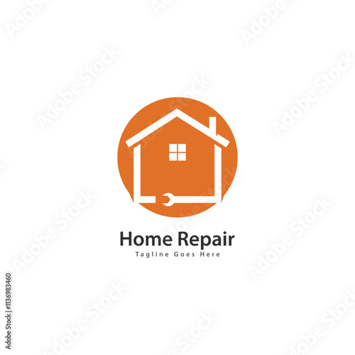 home repair logo template vector icon design