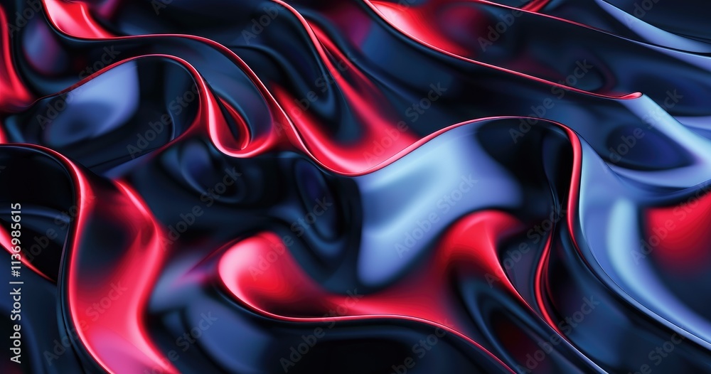 A vibrant, flowing abstract design featuring smooth, wavy textures in red and blue tones. A vibrant, flowing abstract design featuring smooth, wavy textures in red and blue tones.