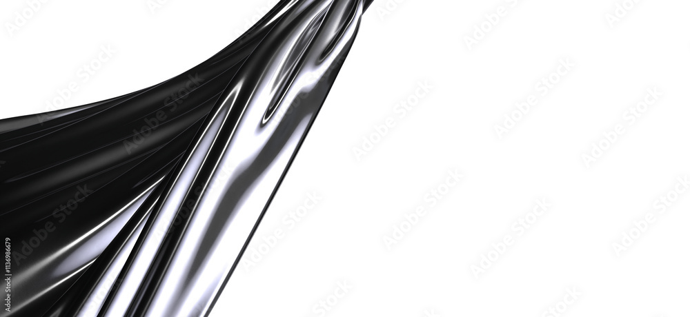 Obraz premium Abstract Black Fabric Drape