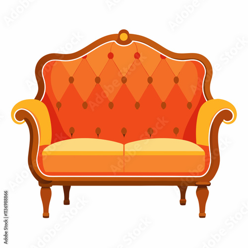 Settee White background