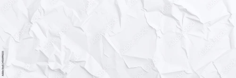 Crumpled white paper with soft shadows on a dark background, wrinkled, white paper, material Crumpled white paper with soft shadows on a dark background, wrinkled, white paper, material