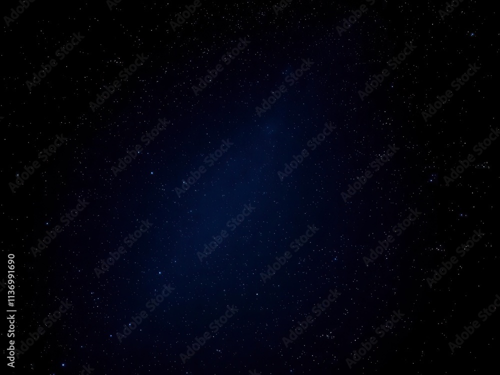 Fototapeta premium Night sky filled with twinkling stars on dark background, universe, peaceful