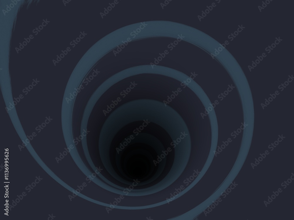 Fototapeta premium Abstract swirling vortex background in dark blue tones, perfect for technology or mystery themes.