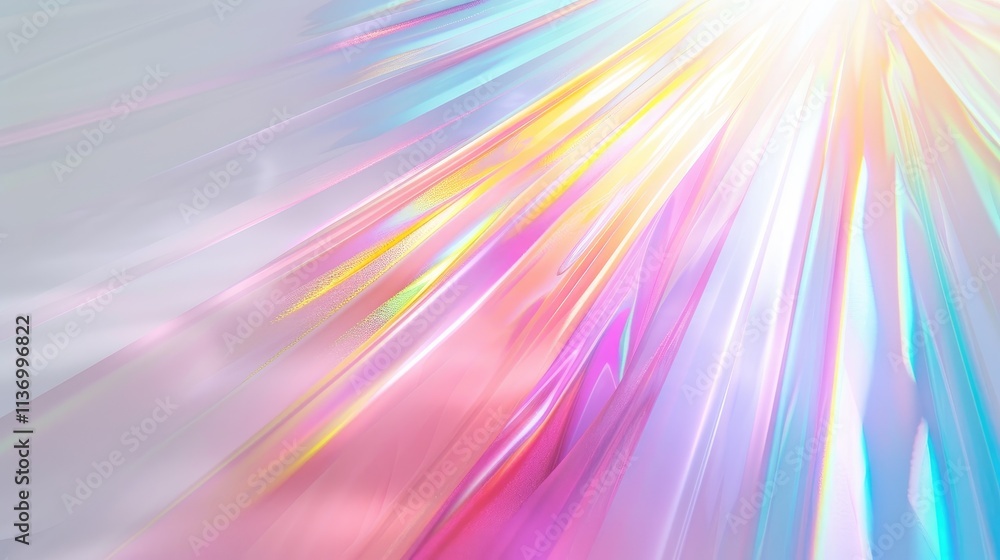 Obraz premium Abstract colorful light streaks creating a vibrant, ethereal atmosphere.