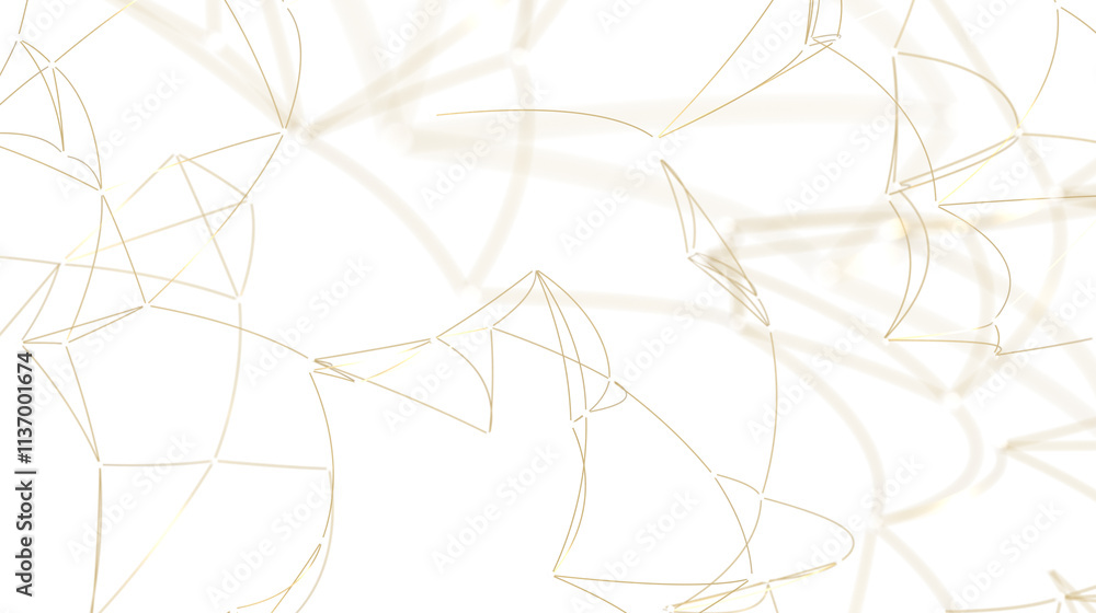 Abstract Golden Lines Pattern White Background Abstract Golden Lines Pattern White Background