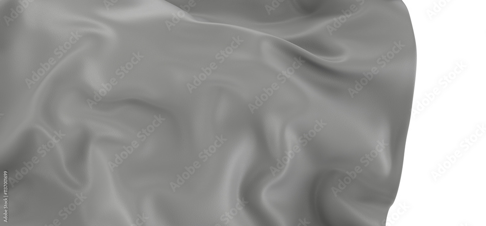 Obraz premium A close-up abstract image of white fabric with a soft, smooth texture. The fabric is draped and folded, creating interesting patterns and waves.