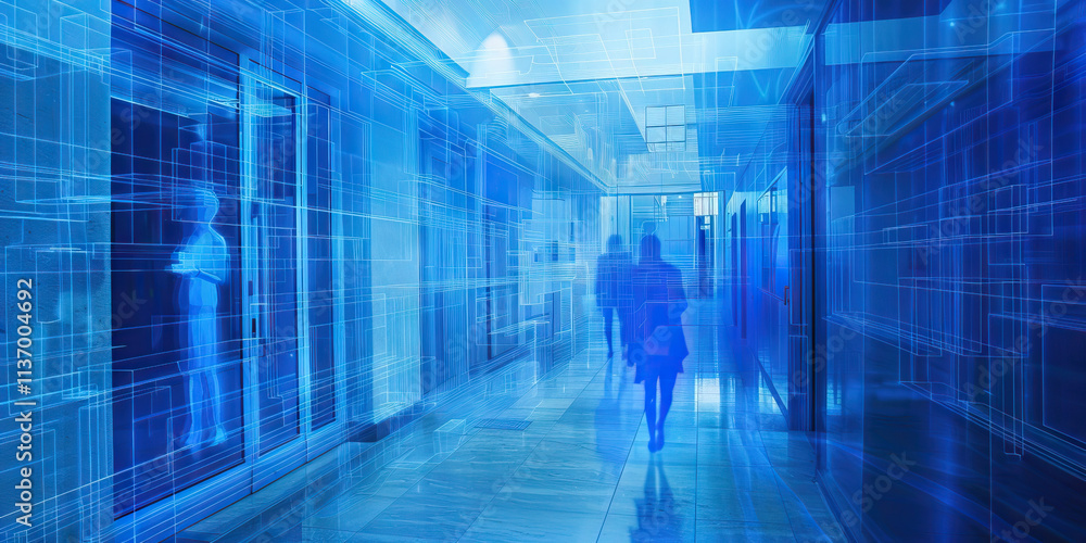 Digital Overlay of Hallway Architecture and People Digital Overlay of Hallway Architecture and People