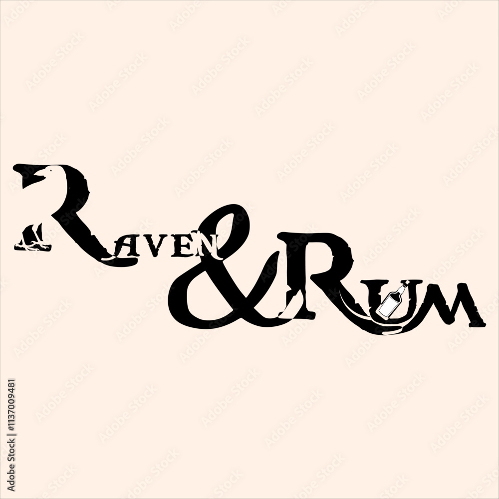 Raven and Rum Logo Design Raven and Rum Logo Design