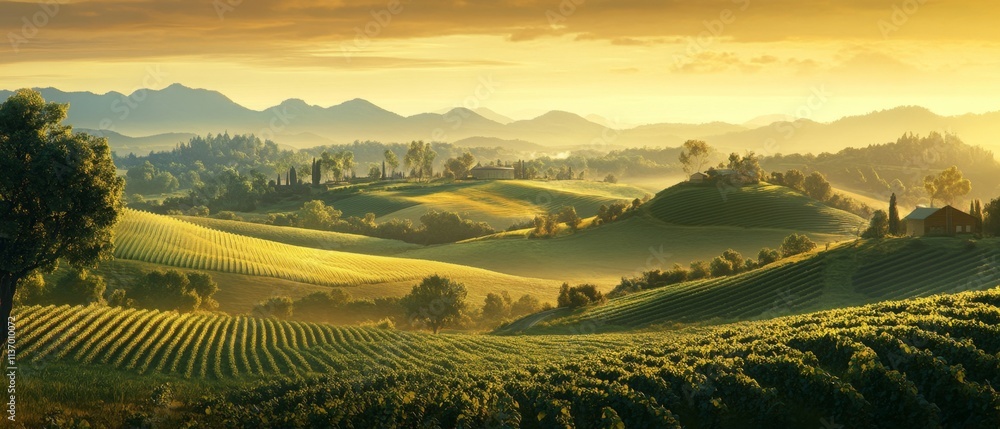 Fototapeta premium Precision agriculture advancements in 2025 drone irrigation vertical farms AI crop monitoring showcasing innovation in sustainable food production sleek rural settings
