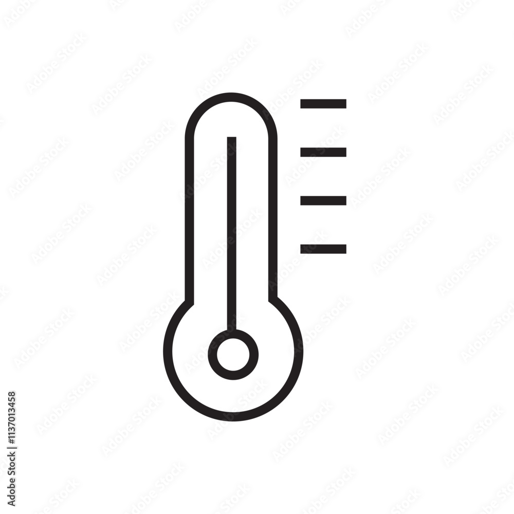 thermometer icon outline editable stroke vector eps thermometer icon outline editable stroke vector eps
