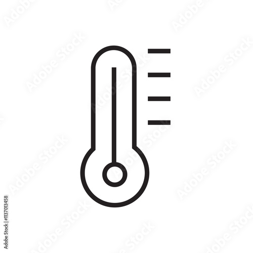 thermometer icon outline editable stroke vector eps