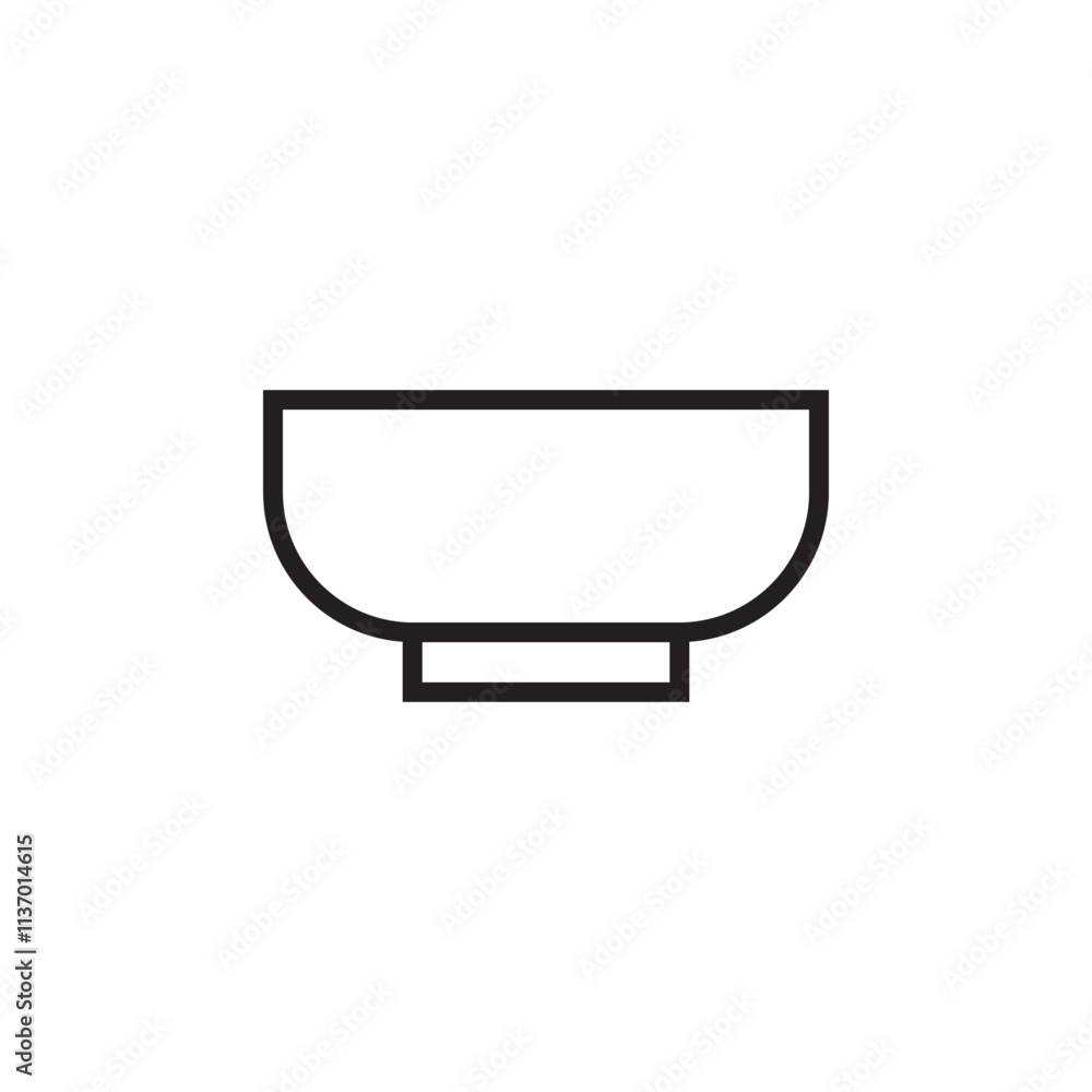 empty bowl icon outline editable stroke empty bowl icon outline editable stroke