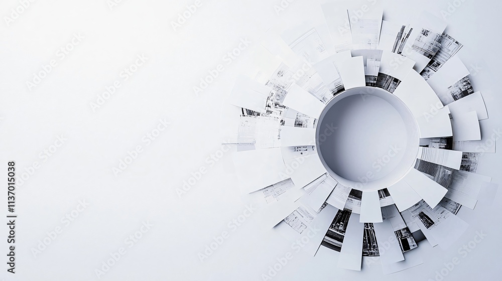 Abstract Circular Design with Graphic Elements