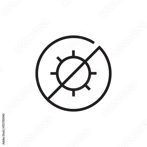 germ protection icon outline vector eps