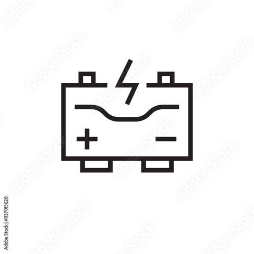 charging  battery icon outline stroke editable eps