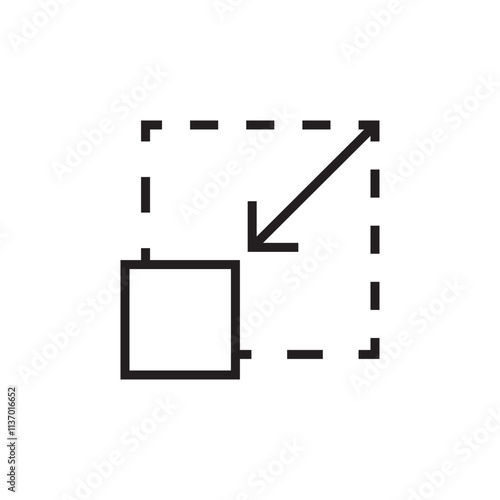 scale enlarge icon outline stroke vector eps