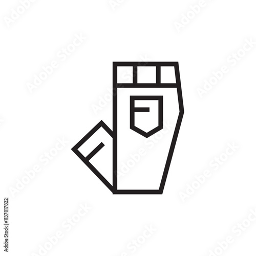 trouser jeans icon outline stroke editable eps