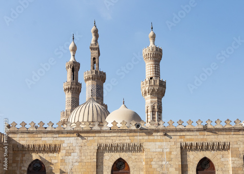 the Al-Azhar Mosque in Cairo, Egypt. photo