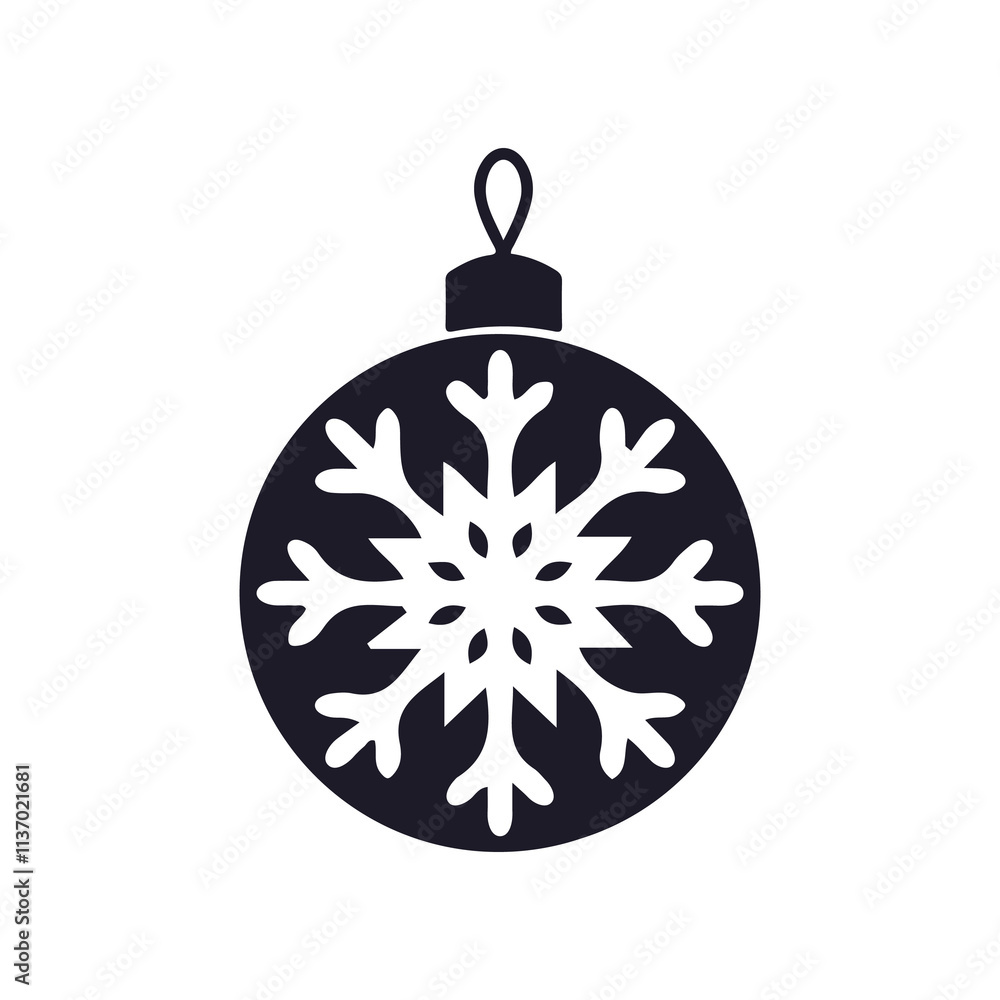 Fototapeta premium Christmas ornament clip art design on plain white transparent isolated background for card, shirt, hoodie, sweatshirt, apparel, card, tag, mug, icon, poster or badge