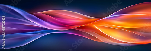 Abstract Colorful Waves, Dynamic Flowing Forms in Vibrant Hues, Digital Art Background Design