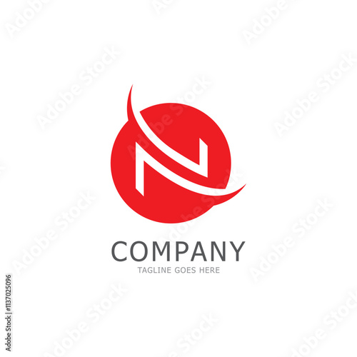 alphabet N letter logo and symbol vector icon photo