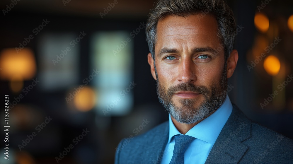 Confident Businessman with Stylish Appearance and Warm Smile Confident Businessman with Stylish Appearance and Warm Smile