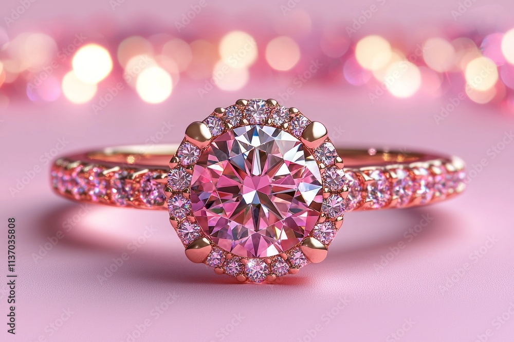 flat design illustration features beautifully crafted diamond ring sparkling gems around it. sleek lines and pastel background emphasize elegance symbolizing love and romance. flat design illustration features beautifully crafted diamond ring sparkling gems around it. sleek lines and pastel background emphasize elegance symbolizing love and romance.