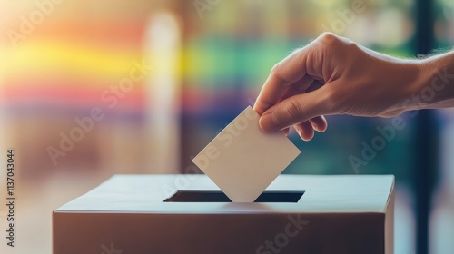 Stimmabgabe bei einer Wahl