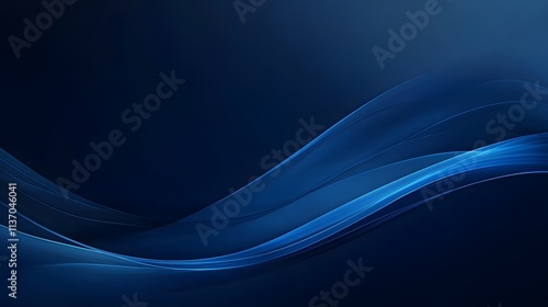 Abstract Blue Swirling Wave Design Background